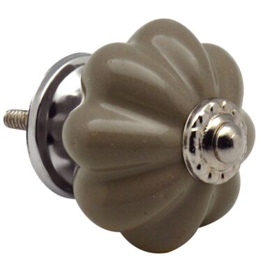 Nicola Spring Ceramic Solid Vintage Door Knob and Handle - Grey