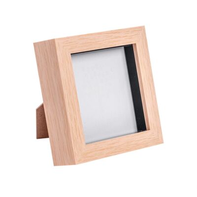 Nicola Spring Box-Fotorahmen – 4 x 4 – helles Holz
