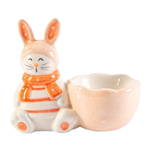 Nicola Spring Easter Bunny Egg Cup - 9cm - Pink