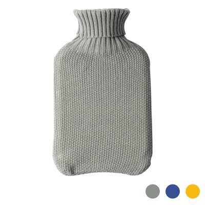 Nicola Spring Hot Water Bottle Cover - Knitted - Grey