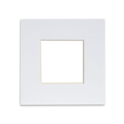 Nicola Spring Picture Mount for 4 x 4" Frame | Photo Size 2 x 2" - White