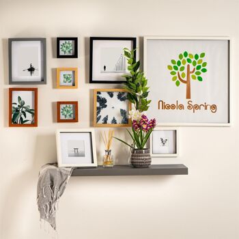 Nicola Spring Support photo pour cadre 4 x 4" | Taille photo 2 x 2" - Blanc 4