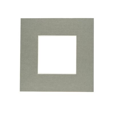 Nicola Spring Picture Mount for 8 x 8 Frame | Photo Size 4 x 4 - Grey