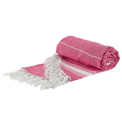 Nicola Spring Round Turkish Beach Towel - Pink