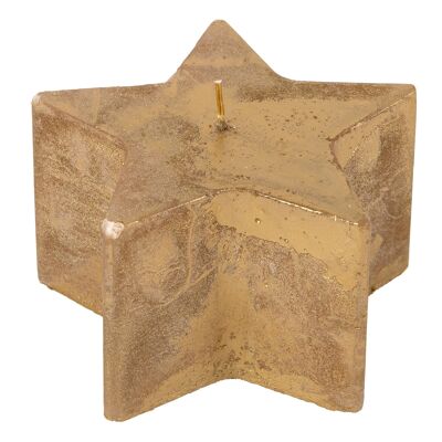 Nicola Spring Star Shaped Metallic Candle - Gold - 75hr