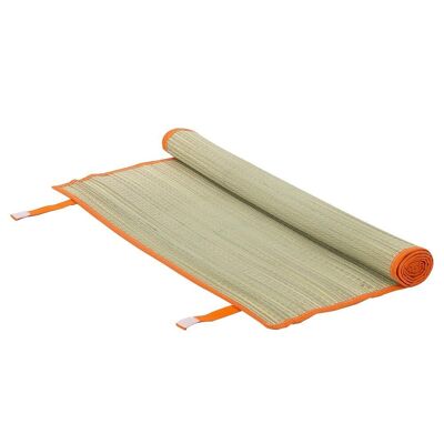 Nicola Spring Strandmatte aus Stroh – 60 x 178 cm – Orange