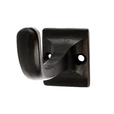 Square Back Curved Hook - W30mm x H45mm - Black