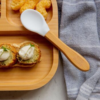 Cuillère à pointe souple en bambou pour enfants Tiny Dining - Vert 3