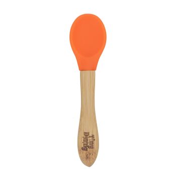 Cuillère à pointe souple en bambou pour enfants Tiny Dining - Orange 1