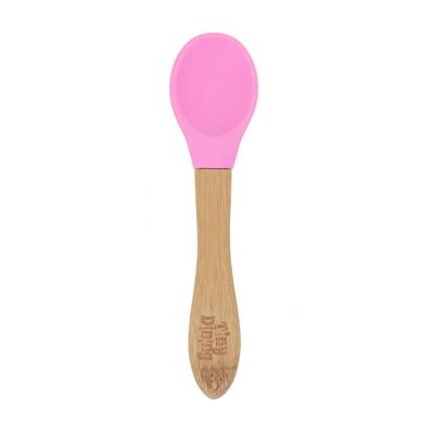 Cucchiaio con punta morbida in bambù per bambini Tiny Dining - rosa