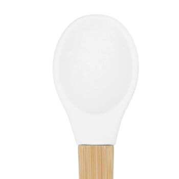 Cuillère Enfant en Bambou Tiny Dining - Embout Silicone - Blanc 7