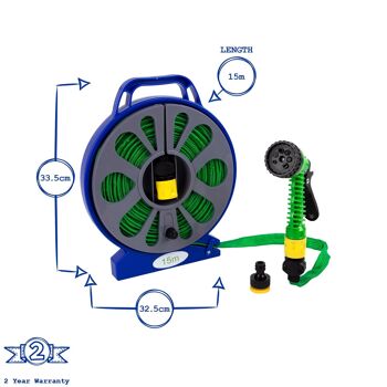 Tuyau plat de 15 m avec pistolet pulvérisateur - Par Green Blade 2