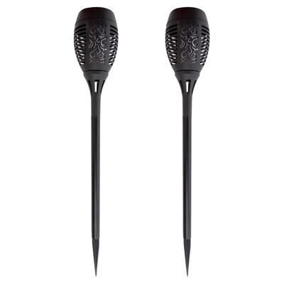 Flickering Flame Solar Pathway Lights - Pack of 2 - By Kinga