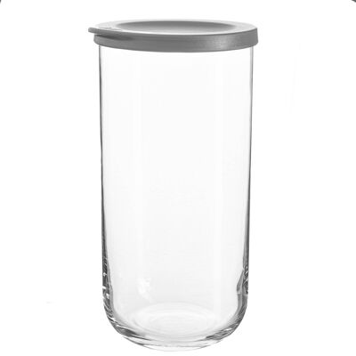 LAV Duo Glas-Vorratsdose – 1,4 Liter – Grau