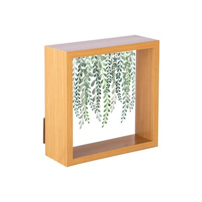 Cornice Foto 3D Deep Box Nicola Spring - 6 x 6" - Legno Chiaro