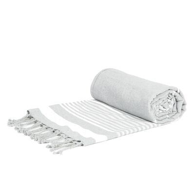 Serviette de Bain Nicola Spring Deluxe en Coton Turc - Gris Clair