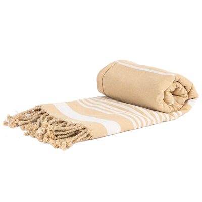 Asciugamano da bagno Nicola Spring Deluxe in cotone turco - naturale