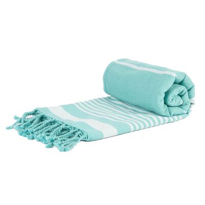 Serviette de bain en coton turc de luxe Nicola Spring - Bleu ciel