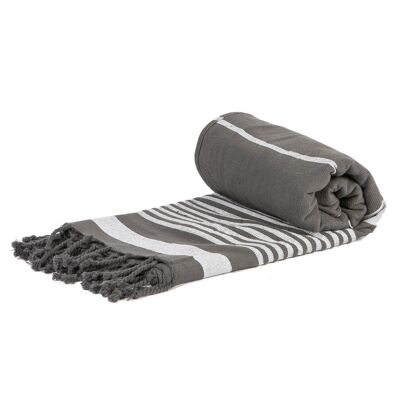 Serviette de Bain Nicola Spring Deluxe en Coton Turc - Gris Acier