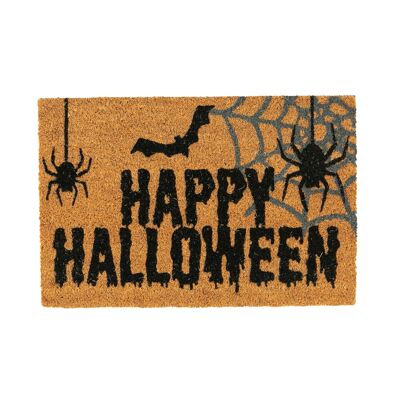 Nicola Spring Paillasson Antidérapant Halloween - 60 x 40 cm - Happy Halloween Spider