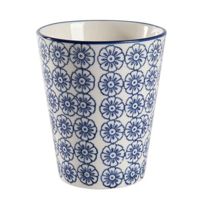 Nicola Spring Hand Printed Porcelain Mug - 300ml - Navy