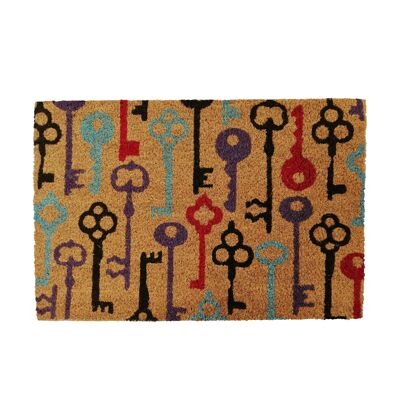 Nicola Spring Non-Slip Halloween Door Mat - 60 x 40cm - Keys