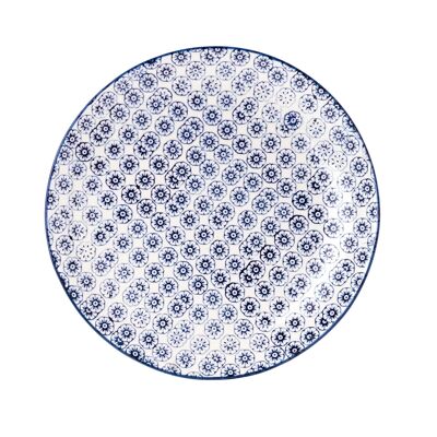 Nicola Spring Patterned Dinner Plate - 255mm - Blue Flower