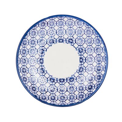 Nicola Spring Patterned Porcelain Saucer - Blue Flower