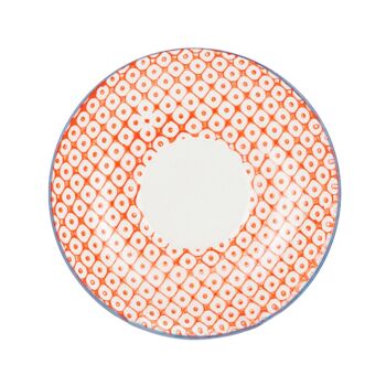 Soucoupe en Porcelaine à Motifs Nicola Spring - Orange 1