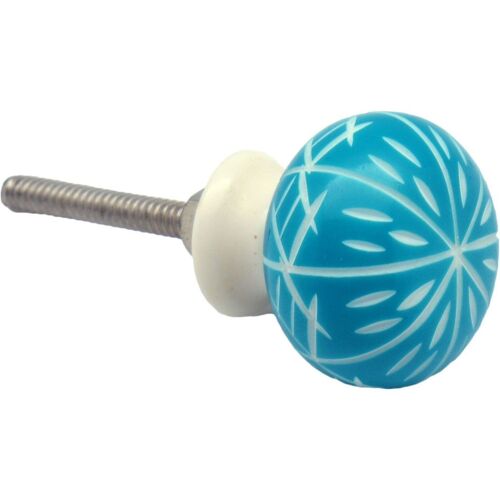 Nicola Spring Resin Door Knob and Handle - Turquoise