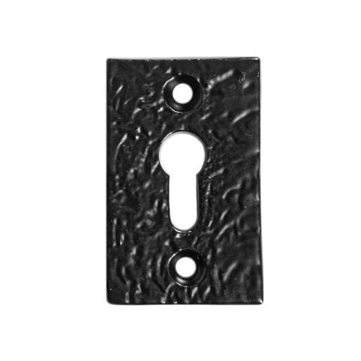 Placa embellecedora rectangular - An. 30 mm x Al. 50 mm - Negro