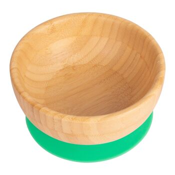 Bol en Bambou pour Enfant avec Ventouse Tiny Dining - Vert 1