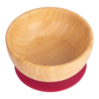 Bol en Bambou pour Enfant avec Ventouse Tiny Dining - Rouge