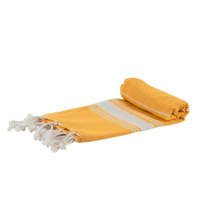 Nicola Spring 170 x 90cm Turkish Cotton Beach Towel - Yellow