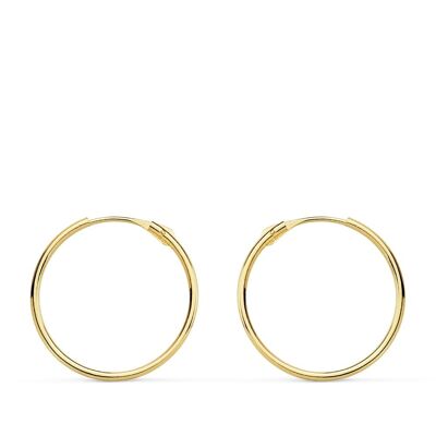 18K AROS ORO AMARILLO TUBO HUECOS 16X0,8 MM