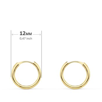 CERCLE LUMINEUX ROND LISSE OR JAUNE 18K 12X1.50 MM 2