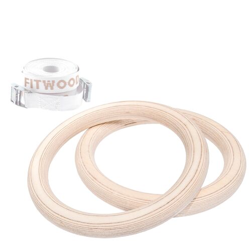 ULPU gym rings - Wood-White straps