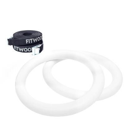 ULPU gym rings - White / Black straps