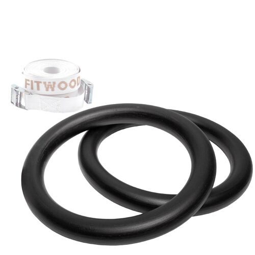ULPU gym rings - Black / White straps