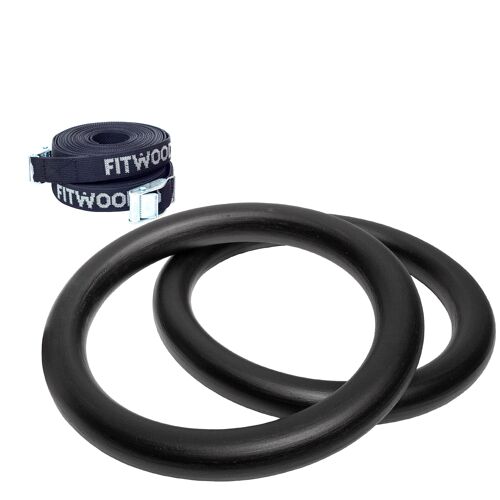 ULPU gym rings - Black / Black straps