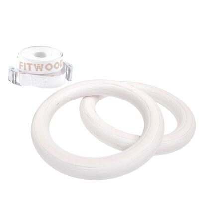ULPU MINI gym rings - White waxed / White straps