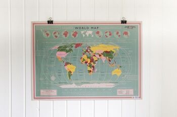 Feuilles de papier cadeau - Carte du monde 2