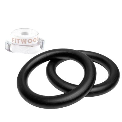 ULPU MINI gym rings - Black / White straps