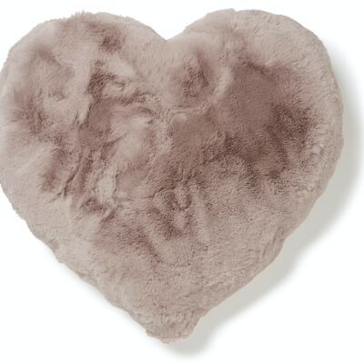 Fluffy Valentine heart cushion_Pink