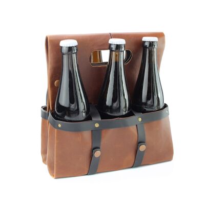 Bicycle six pack made of imitation leather