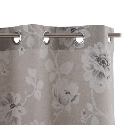 COTTON-POLYESTER FLOWER CURTAIN TS600850