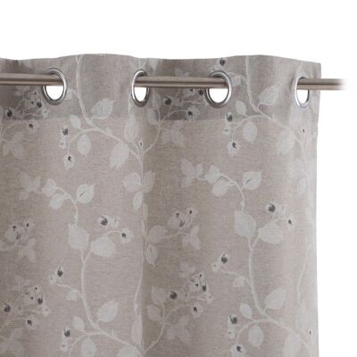 COTTON-POLYESTER FLOWER CURTAIN TS600855