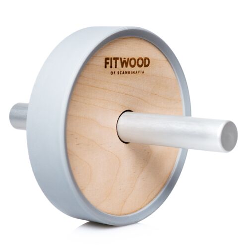 KIVI  exercise wheel Wood-Grey-Aluminum