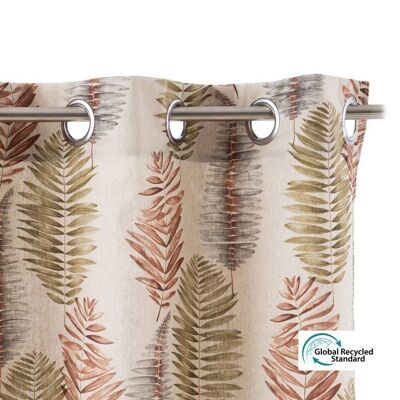 COTTON-POLYESTER LEAVES CURTAIN TS600963