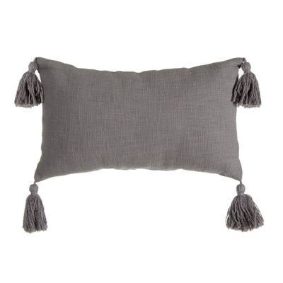 GRAY CUSHION 100% COTTON DECORATION TS601658